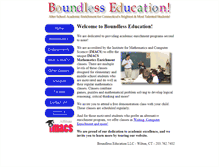 Tablet Screenshot of boundlessedu.com